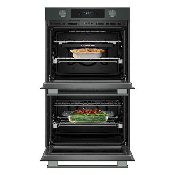 Kitchenaid® 30-inch Smart Electric Double Wall Oven with Intelligent Cooking Camera - Juniper KOED930SJP