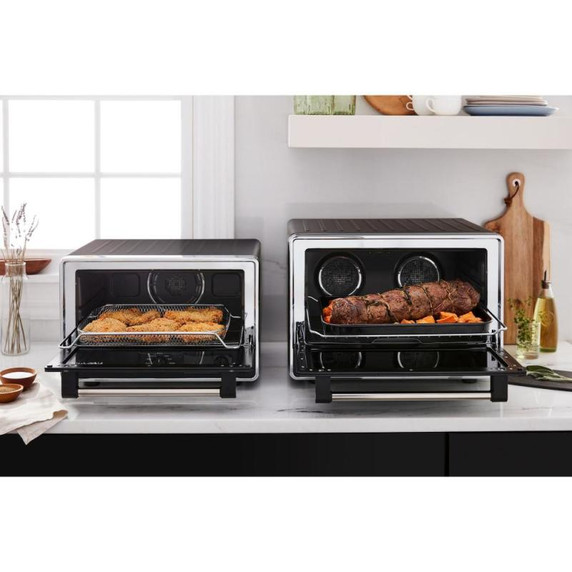 Kitchenaid® Dual Convection Countertop Oven with Air Fry and Temperature Probe KCO224BM