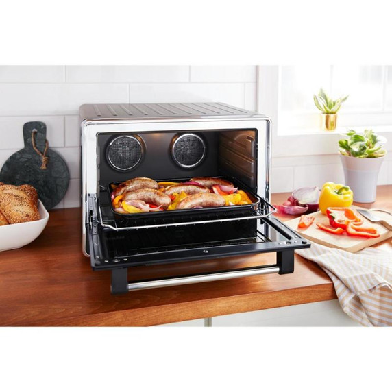 Kitchenaid® Dual Convection Countertop Oven with Air Fry and Temperature Probe KCO224BM