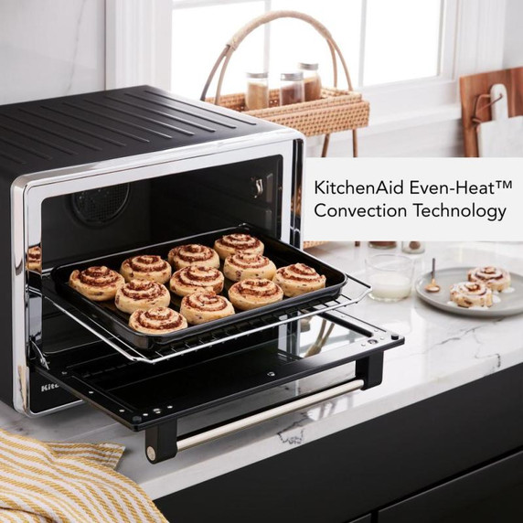 Kitchenaid® Dual Convection Countertop Oven with Air Fry and Temperature Probe KCO224BM