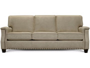 Salem Leather Sofa w/ Nailhead Trim