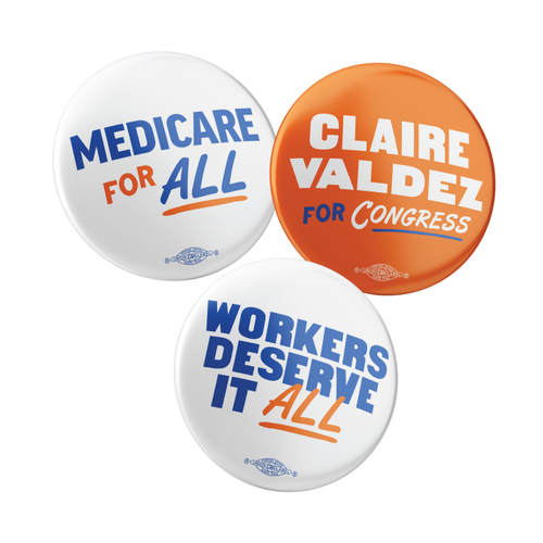 Claire Valdez Combo (2.25" Pin-Back Button -- Pack Of Three!)