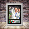 Personalised Signed Football Autograph print - Ronaldo -A4 A3 A2 A1 - Framed or Print Only