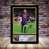 Personalised Signed Football Autograph print - Lionel Messi Framed or Print Only