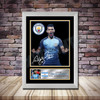 Personalised Signed Football Autograph print - Sergio Aguero Framed or Print Only