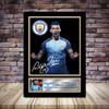 Personalised Signed Football Autograph print - Sergio Aguero Framed or Print Only