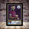 Personalised Signed Football Autograph print - Sergio Aguero 3 Purple Framed or Print Only