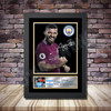 Personalised Signed Football Autograph print - Sergio Aguero 3 Black -A4 A3 A2 A1 - Framed or Print Only