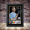 Personalised Signed Football Autograph print - Kevin De Bruyne -A4 A3 A2 A1 - Framed or Print Only