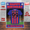 Personalised Crystal Palace Football Fan Birthday Card - Soccer team - Any Age - Any Name - Any Message