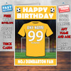 Personalised Dumbarton Football Fan Birthday Card - Soccer team - Any Age - Any Name - Any Message