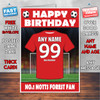 Personalised Notts Forest Football Fan Birthday Card - Soccer team - Any Age - Any Name - Any Message