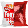 SPECIAL OFFFER Hot Rod Red FORTNITE 1 - White Design Magic Reveal Cushion Cover ONLY!!!! PERSONALISED Sequin Christmas