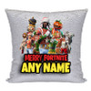 Hot Rod Red FORTNITE FN2 - White Design Magic Reveal Cushion Cover and Insert PERSONALISED Sequin Christmas