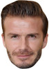 BECKHAM MASK JB - Footballer Fancy Dress Cardboard Celebrity Face Mask