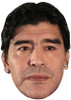 DIEGO MARADONA JB - Footballer Fancy Dress Cardboard Celebrity Face Mask