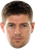 STEVEN GERRARD FACE MASK JB - Footballer Fancy Dress Cardboard Celebrity Face Mask