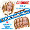 8 x PERSONALISED CUSTOM Hen Party Masks PHOTO DIY OR CUT PARTY FACE MASKS - Stag & Hen Party Facemasks