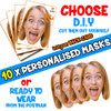 10 x PERSONALISED CUSTOM Hen Party Masks PHOTO DIY OR CUT PARTY FACE MASKS - Stag & Hen Party Facemasks