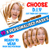 19 x PERSONALISED CUSTOM Hen Party Masks PHOTO DIY OR CUT PARTY FACE MASKS - Stag & Hen Party Facemasks