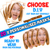 20 x PERSONALISED CUSTOM Hen Party Masks PHOTO DIY OR CUT PARTY FACE MASKS - Stag & Hen Party Facemasks