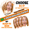 26 x PERSONALISED CUSTOM Hen Party Masks PHOTO DIY OR CUT PARTY FACE MASKS - Stag & Hen Party Facemasks