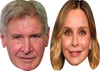 Harrison Ford and Calista Flockhart - Celebrity Couples Fancy Dress Face Mask Pack