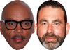 RuPaul and Georges LeBar - Celebrity Couples Fancy Dress Face Mask Pack