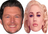 Gwen Stefani and Blake Shelton - Celebrity Couples Fancy Dress Face Mask Pack