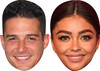 Sarah Hyland and Wells Adams - Celebrity Couples Fancy Dress Face Mask Pack