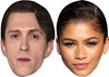 Tom Holland and Zendaya - Celebrity Couples Fancy Dress Face Mask Pack