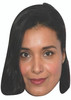Shelley Conn Celebrity party face fancy dress Cardboard mask