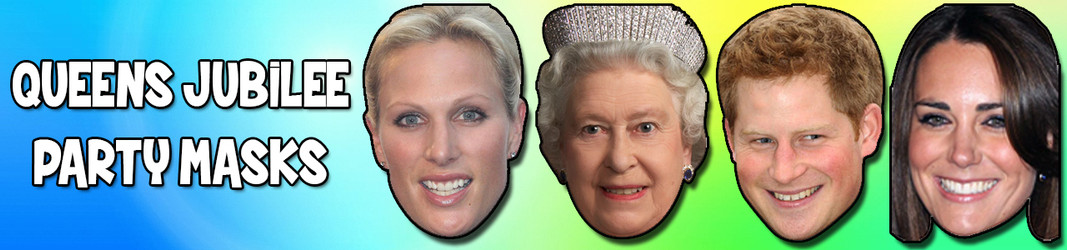 Queens Jubilee Party Masks