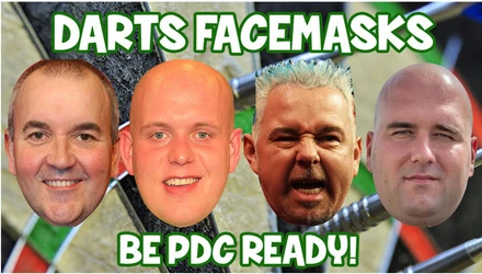 DARTS PLAYER FACE MASKS