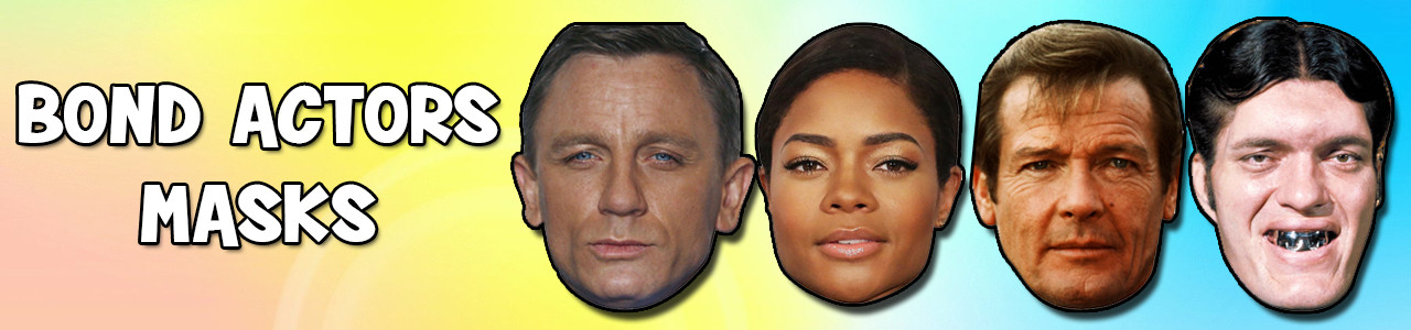 Bond Actors Face Masks & Baddies