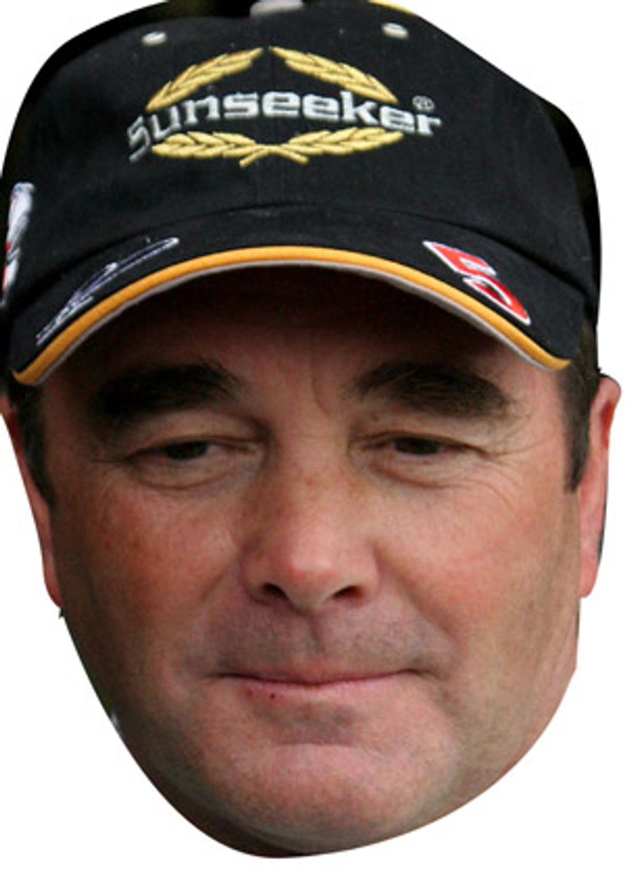Nigel mansell celebrity party face fancy dress - Celebrity-Facemasks.com