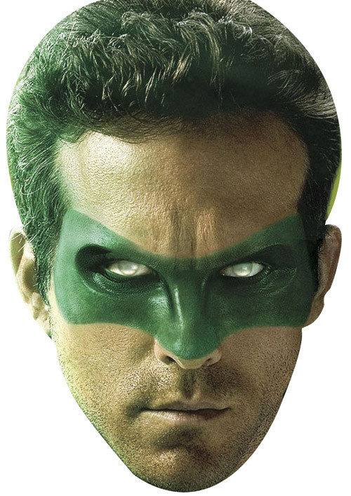 Ryan Mask Ryan Reynolds Green Lantern celebrity Party Face Fancy Dress ...