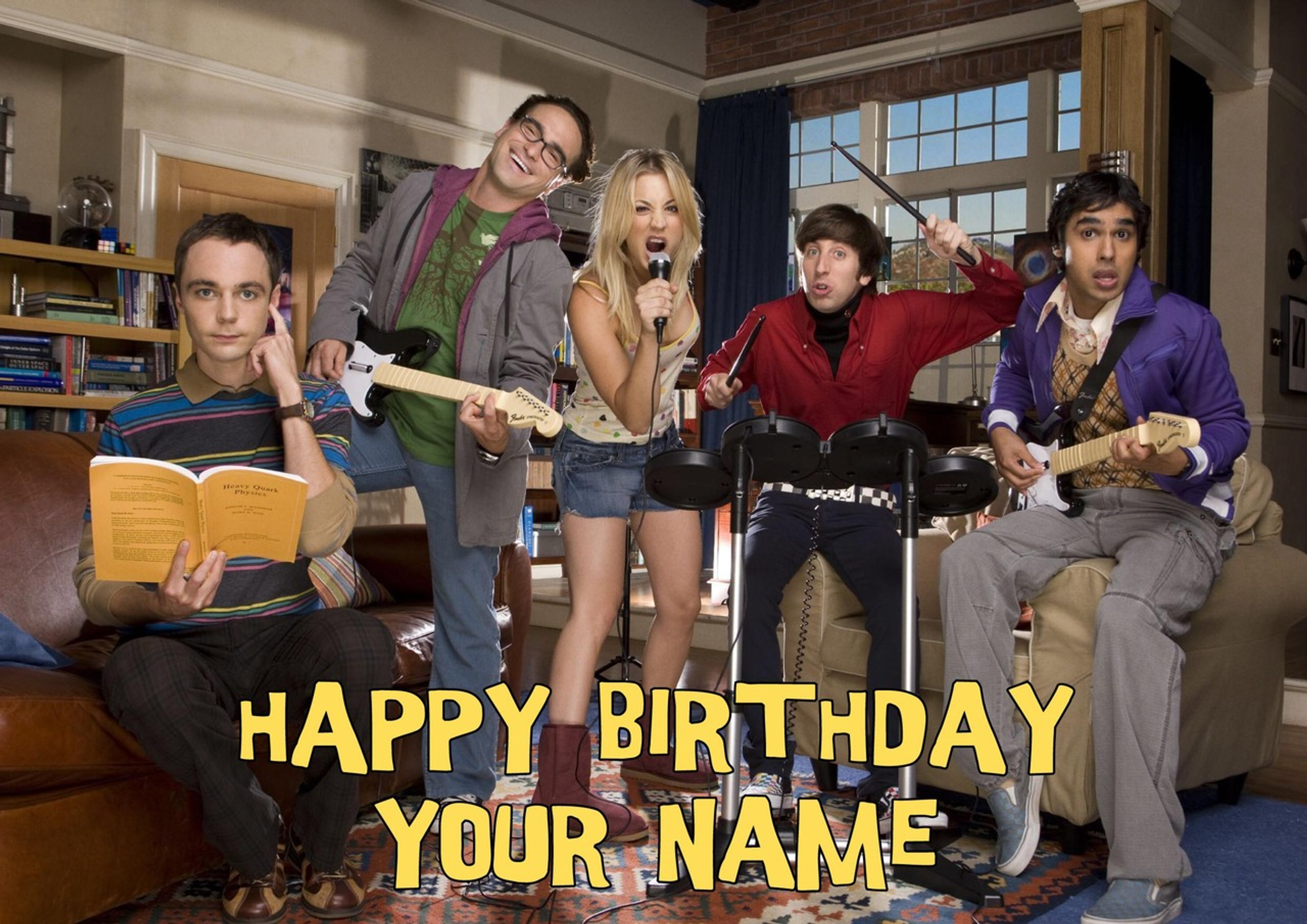 Personalised Big Bang Theory Birthday Card Celebrity 