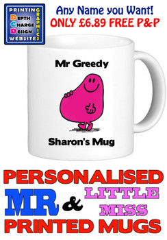 Mr Greedy Man Personalised Mug Cup