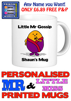Mr Gossip Man Personalised Mug Cup
