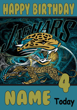 Personalised Jacksonville Jaguars Birthday Card 4