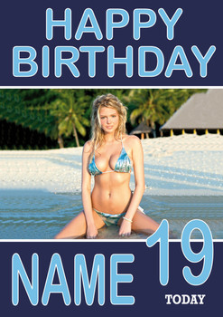 Personalised Kate Upton Birthday Card