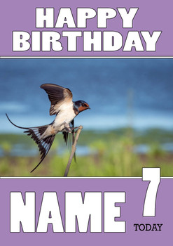 Personalised Bird Birthday Card