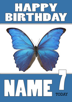 Personalised Butterfly Birthday Card