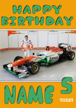 Personalised Force 3 India Birthday Card