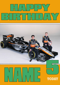 Personalised Force 6 India Birthday Card