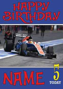 Personalised Manor Racing Birthday Card 2