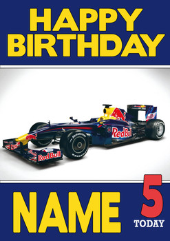 Personalised Red Bull Birthday Card 2