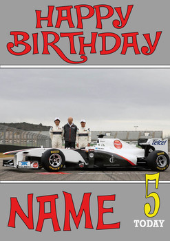 Personalised Sauber Birthday Card 4