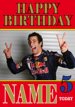 Personalised Daniel Ricciardo Birthday Card 3